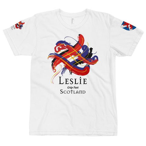 Image of Clan Leslie Tartan Scottish T-Shirt