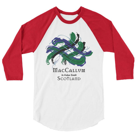 Image of Clan MacCallum Tartan Scottish Sleeve Baseball Tee