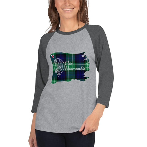 Image of Abercrombie Clan Tartan Scottish Sleeve Baseball Tee