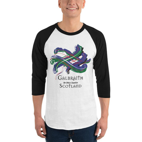 Image of Clan Galbraith Tartan Scottish Sleeve Baseball Tee