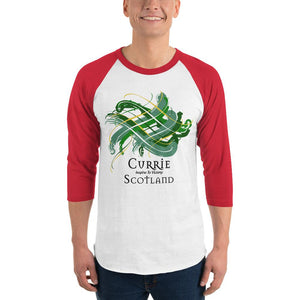 Clan Currie Tartan Scottish Sleeve Baseball Tee