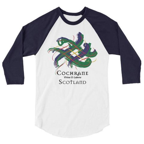 Image of Clan Cochrane Tartan Scottish Sleeve Baseball Tee