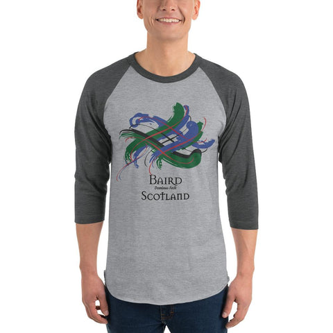 Image of Clan Baird Tartan Scottish Sleeve Baseball Tee