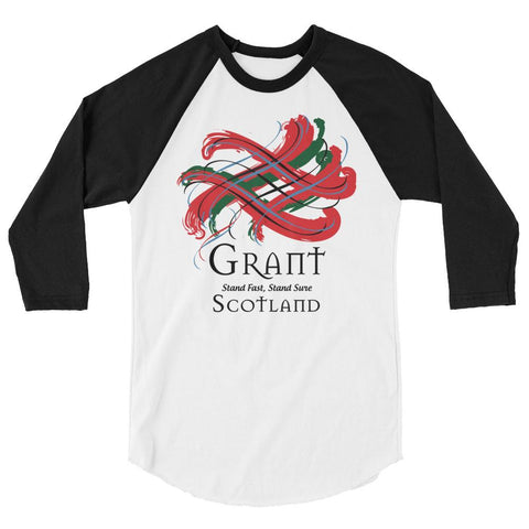 Image of Clan Grant Tartan Scottish Sleeve Baseball Tee