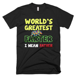 World's Greatest Daddy Bear Heart Arrow Cool Autism Awareness Father Day T-Shirt