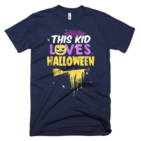 Image of Kid Loves Halloween T-Shirt Halloween Pumpkin Tee