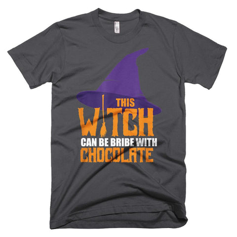 Image of This Witch Can Be Bribe With Chocolate Halloween T-Shirt