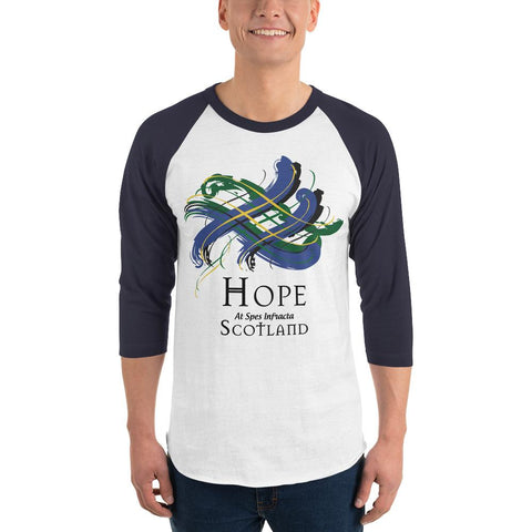 Image of Clan Hope Tartan Scottish Sleeve Baseball Tee