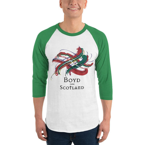 Image of Clan Boyd Tartan Scottish Sleeve Baseball Tee