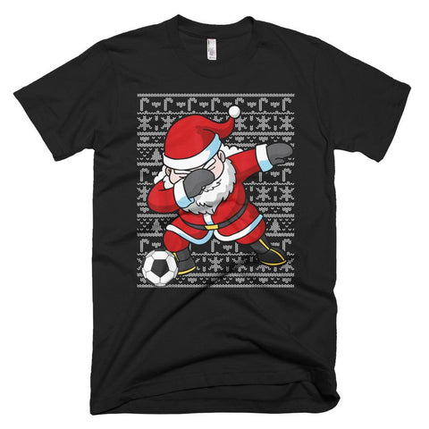 Image of Dabbing Santa Soccer Christmas T-Shirts