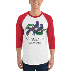 Clan Carmichael Tartan Scottish Sleeve Baseball Tee