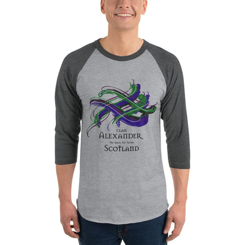 Image of Clan Alexander Tartan Scottish Sleeve Baseball Tee