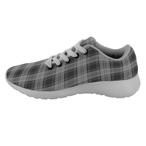 Image of Tartan Sneakers - Grey Douglas Scotland | Unisex Tartan Running Shoes | Sneakers Men & Women Tartan Shoes