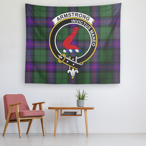 Image of Wall Tapestry Armstrong Modern Tartan Clan Badge Scottish - shirtskishirt