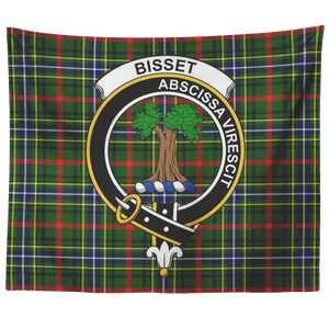 Wall Tapestry Bisset Pattern Tartan Clan Badge Scottish - shirtskishirt