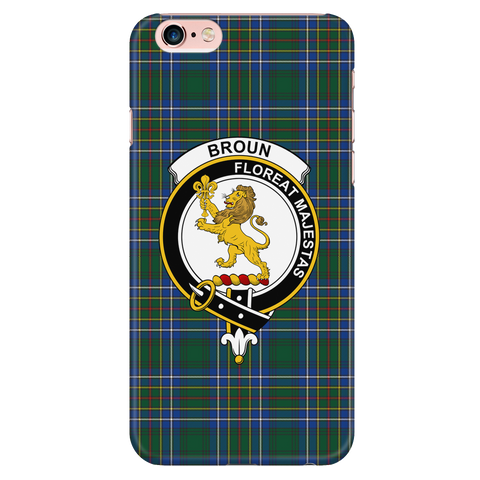 Image of Broun Scottish Clan Tartan Phone Case - shirtskishirt