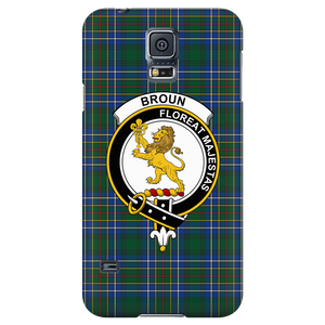 Broun Scottish Clan Tartan Phone Case - shirtskishirt