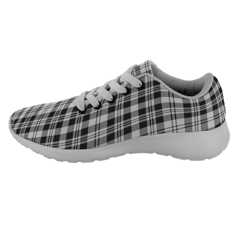 Image of Tartan Sneakers - Scott Black & White Modern Scotland | Unisex Tartan Running Shoes | Sneakers Men & Women Tartan Shoes