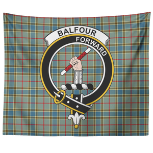 Wall Tapestry Balfour Tartan Clan Badge Scottish - shirtskishirt