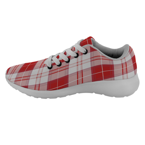 Image of Tartan Sneakers - Menzies Red Scotland | Unisex Tartan Running Shoes | Sneakers Men & Women Tartan Shoes