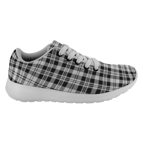 Image of Tartan Sneakers - Scott Black & White Modern Scotland | Unisex Tartan Running Shoes | Sneakers Men & Women Tartan Shoes