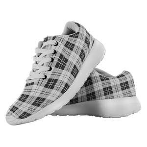 ScottishShop Tartan Sneakers Erskine Black and White Scotland Tartan Running Shoes - shirtskishirt