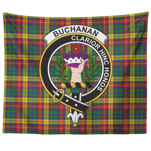 Wall Tapestry Buchanan Tartan Clan Badge Scottish