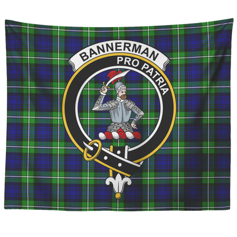 Image of Wall Tapestry Bannerman Tartan Clan Badge Scottish - shirtskishirt