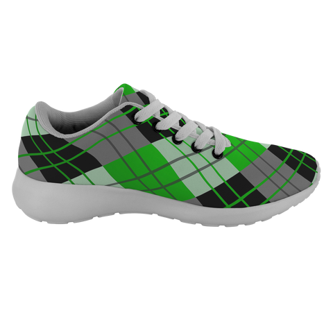 Image of Tartan Sneakers - Green Scottish Woven Tartan Scotland | Unisex Tartan Running Shoes | Sneakers Men & Women Tartan Shoes