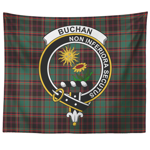 Image of Wall Tapestry Buchan Ancient Tartan Clan Badge Scottish