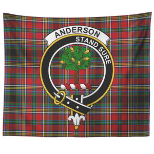 Wall Tapestry Anderson Of Arbrake Tartan Clan Badge Scottish - shirtskishirt