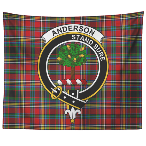 Image of Wall Tapestry Anderson Of Arbrake Tartan Clan Badge Scottish - shirtskishirt