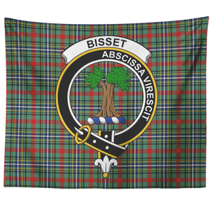 Wall Tapestry Bisset Tartan Clan Badge Scottish - shirtskishirt