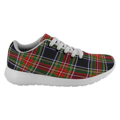 Image of Tartan Sneakers - Stewart Black Scotland | Unisex Tartan Running Shoes | Sneakers Men & Women Tartan Shoes