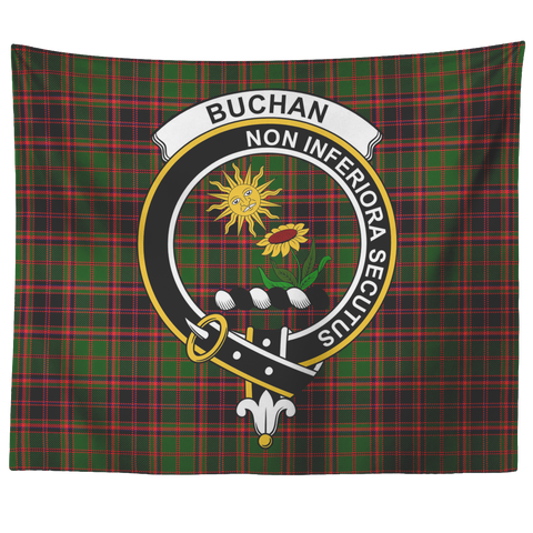 Image of Wall Tapestry Buchan Modern Tartan Clan Badge Scottish