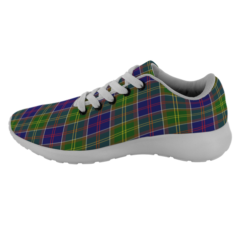 Image of ScottishShop Tartan Sneakers Ayrshire Scotland Running Shoes - shirtskishirt