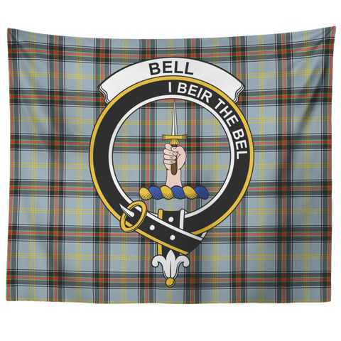 Image of Wall Tapestry Bell Tartan Clan Badge Scottish - shirtskishirt