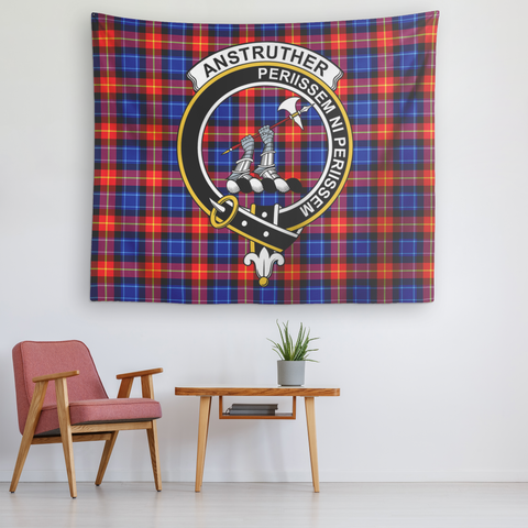 Image of Wall Tapestry Anstruther Tartan Clan Badge Scottish - shirtskishirt