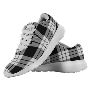 Tartan Sneakers - MacFarlane Black & White Scotland | Unisex Tartan Running Shoes | Sneakers Men & Women Tartan Shoes