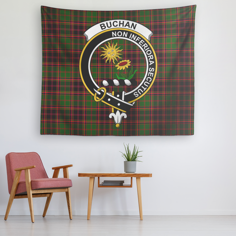 Image of Wall Tapestry Buchan Modern Tartan Clan Badge Scottish