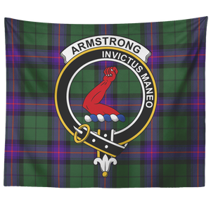 Wall Tapestry Armstrong Modern Tartan Clan Badge Scottish - shirtskishirt