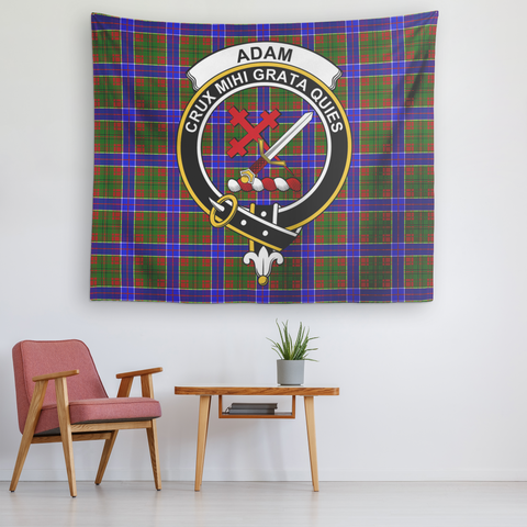 Image of Wall Tapestry Adam Tartan Clan Badge Scottish - shirtskishirt