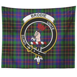 Wall Tapestry Brodie Hunting Tartan Clan Badge Scottish