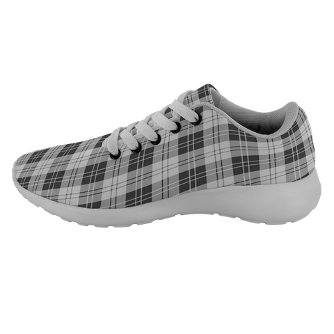 Image of ScottishShop Tartan Sneakers Erskine Black and White Scotland Tartan Running Shoes - shirtskishirt