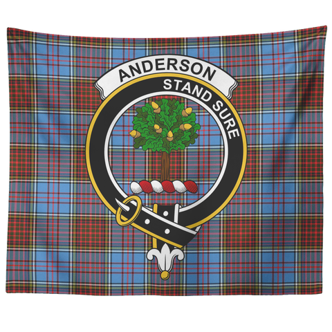 Image of Wall Tapestry Anderson Modern Tartan Clan Badge Scottish - shirtskishirt