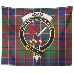 Wall Tapestry Adam Ancient Tartan Clan Badge Scottish - shirtskishirt