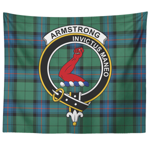 Wall Tapestry Armstrong Ancient Tartan Clan Badge Scottish - shirtskishirt