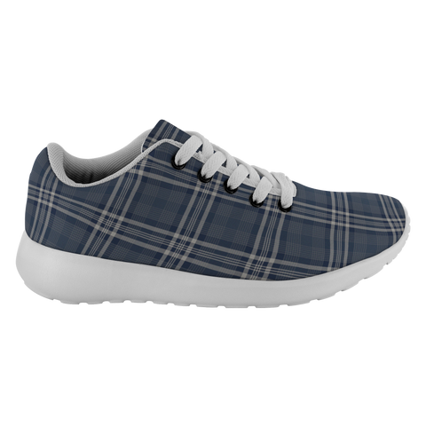 Image of Tartan Sneakers - Navy Formal Dress Grey Scotland | Unisex Tartan Running Shoes | Sneakers Men & Women Tartan Shoes