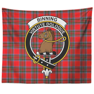 Wall Tapestry Binning Tartan Clan Badge Scottish - shirtskishirt