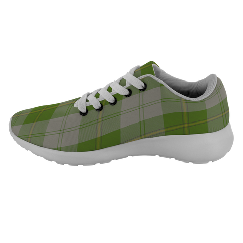 Image of ScottishShop Tartan Sneakers Cunningham Dress Green Dancers Scotland Tartan Running Shoes - shirtskishirt